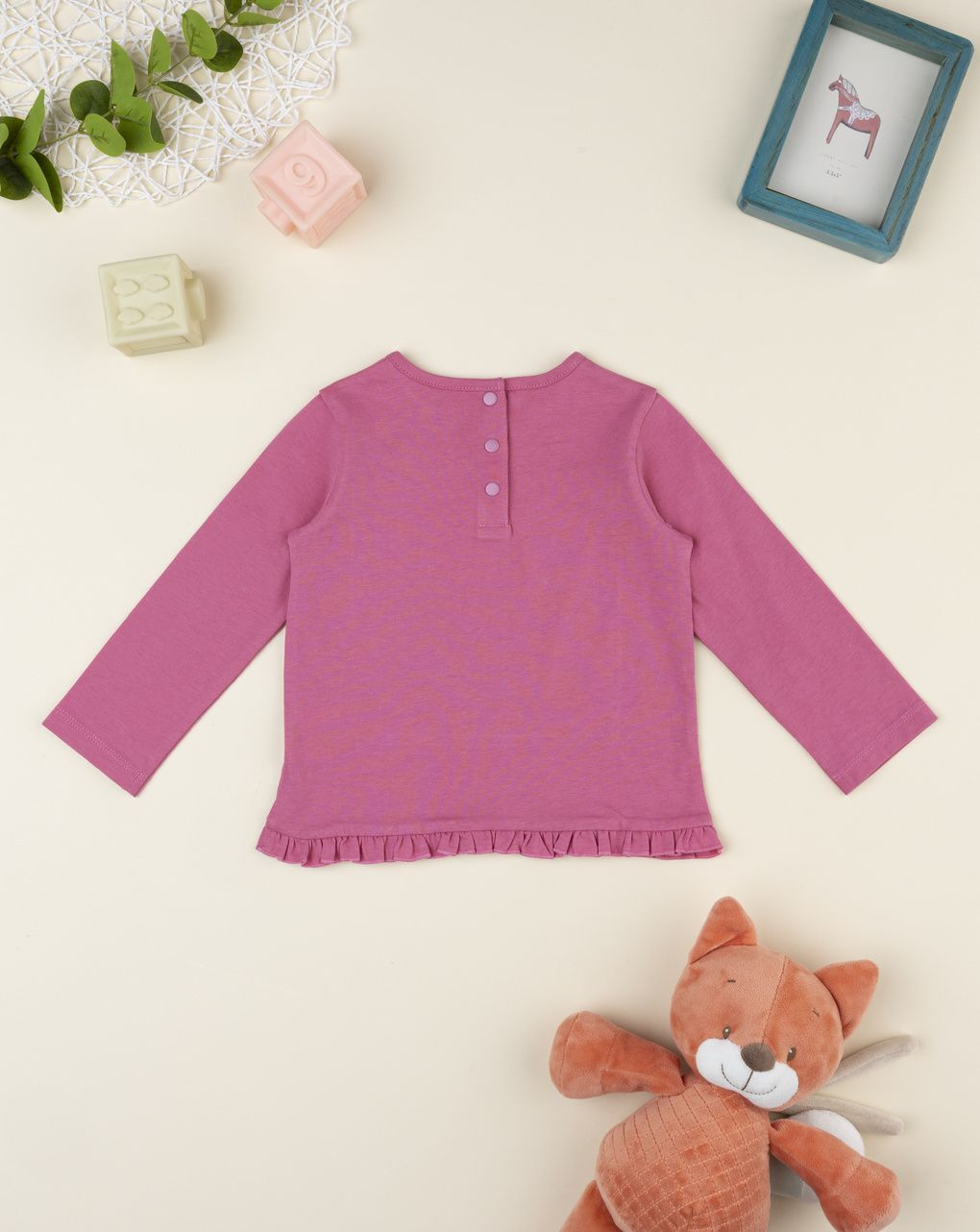 Prenatal Girl Pink Bunny Print T-Shirt