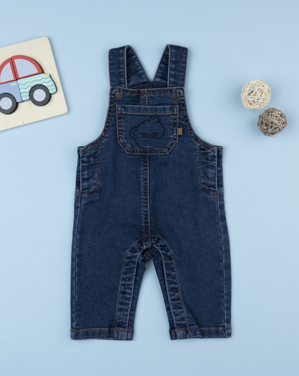 Prenatal Boy Blue Denim Dungaree
