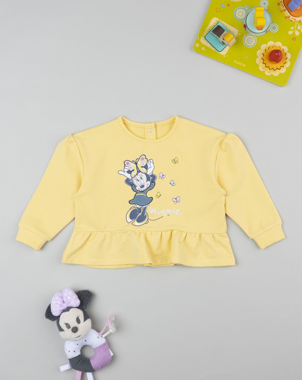 Prenatal Girl Yellow Minnie Sweatshirt