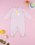 Prenatal Newborn Girl Pink Printed Baby Smile Sleepsuit