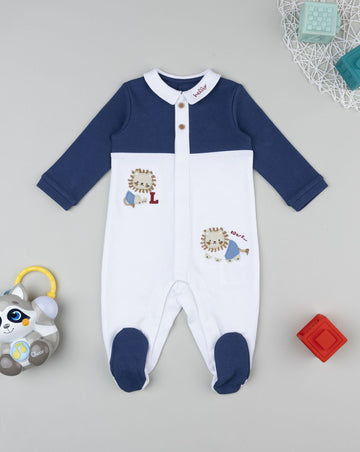 Prenatal Newborn Boy Two-Tone Lion Cub Sleepsuit