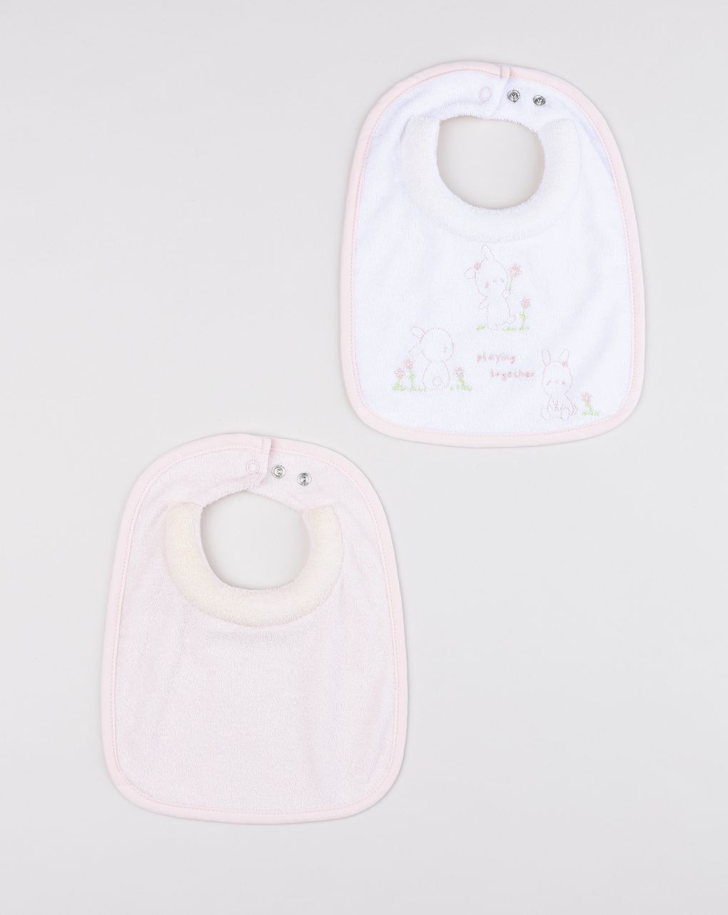 Prenatal Newborn Girl Bunny Bib - 2-Piece Set