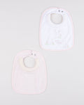 Prenatal Newborn Girl Bunny Bib - 2-Piece Set