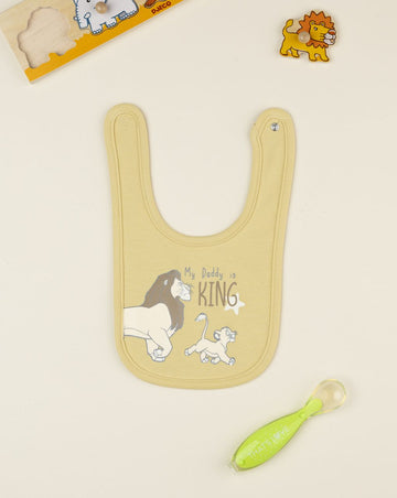 Prenatal Boy Yellow Lion King Bib