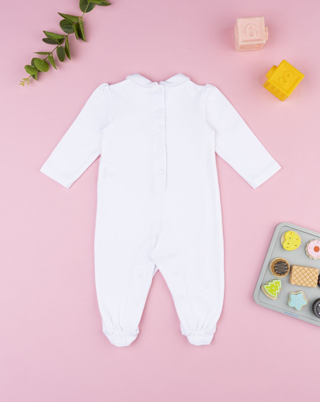 Prenatal Girl Cat and Flower Sleepsuit