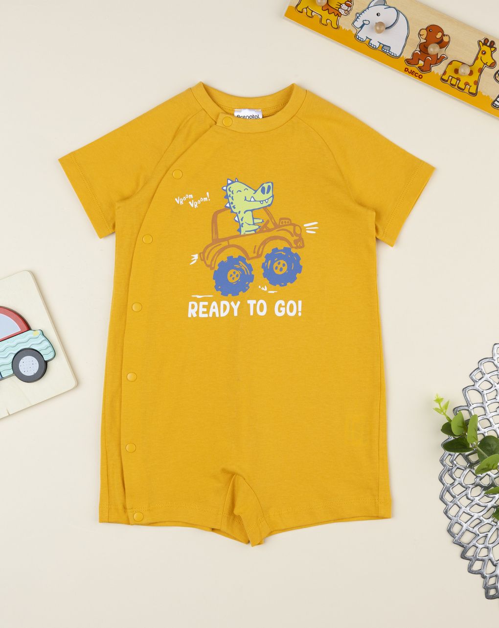 Prenatal Boy Summer One-Piece Dragon Pyjama