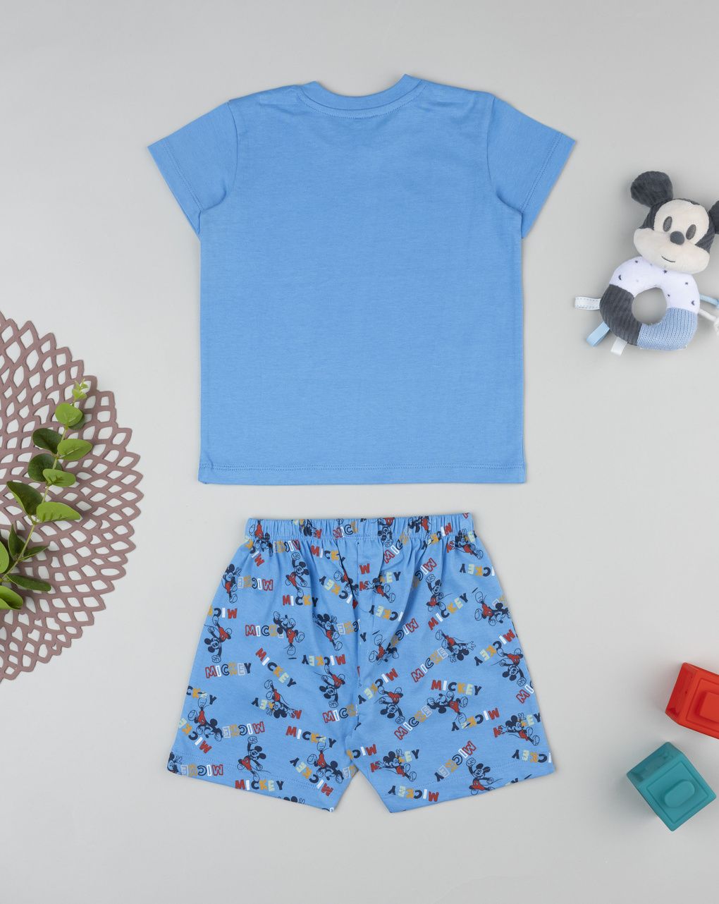 Prenatal Boy Blue Short Mickey Mouse Pyjama