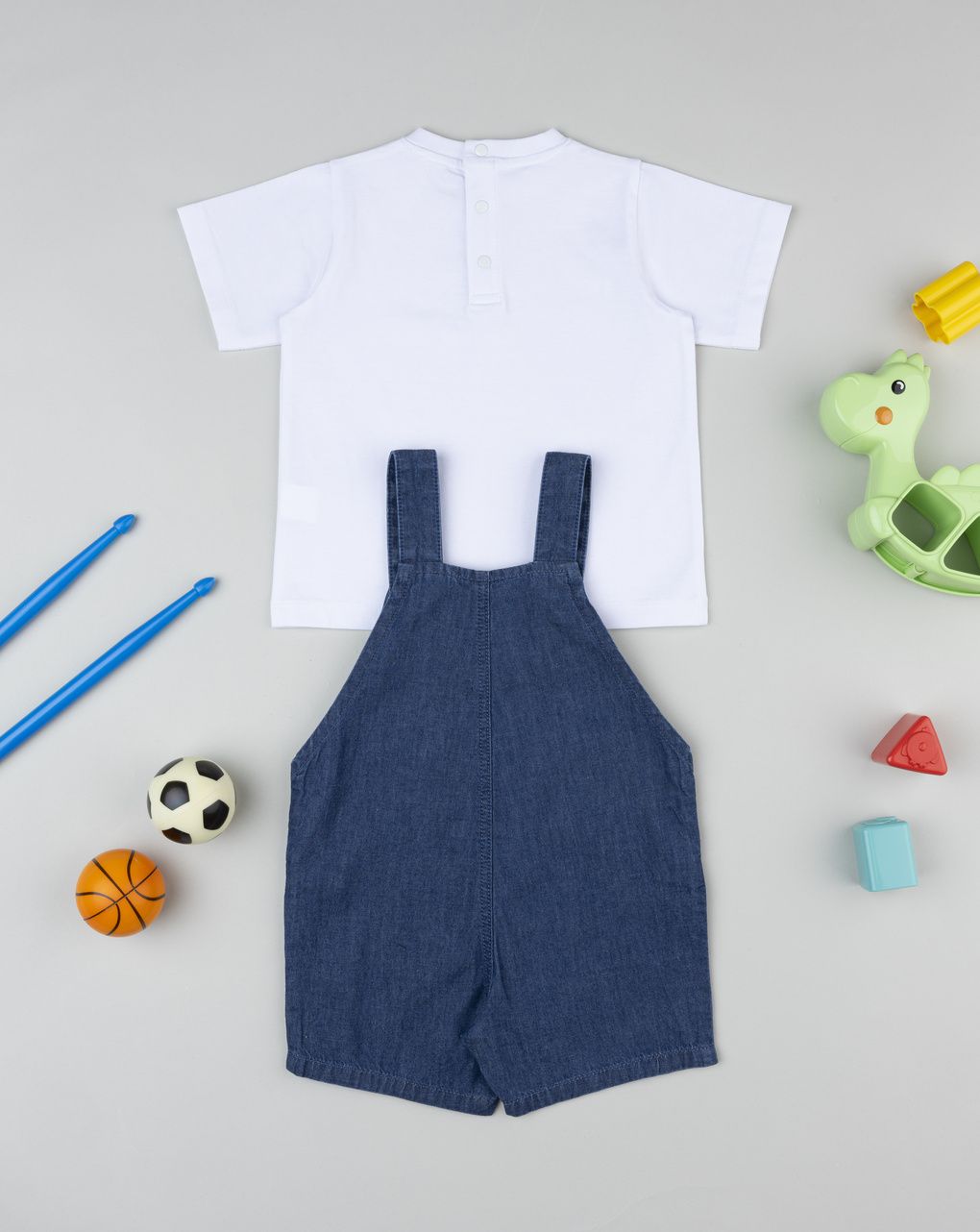 Prenatal Boy Dungaree and T-Shirt Set