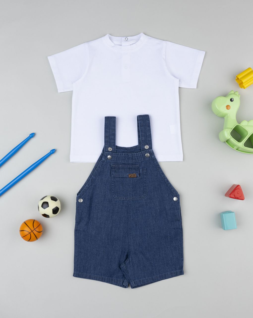 Prenatal Boy Dungaree and T-Shirt Set