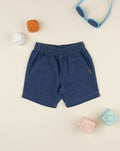Prenatal Boy Blue Bermuda Short with Patch