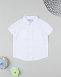 Prenatal Boy White Linen Shirt