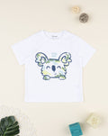 Prenatal Boy White Koala Print T-Shirt