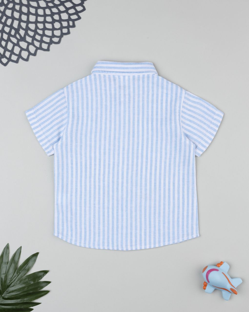 Prenatal Boy Light Blue Linen Shirt