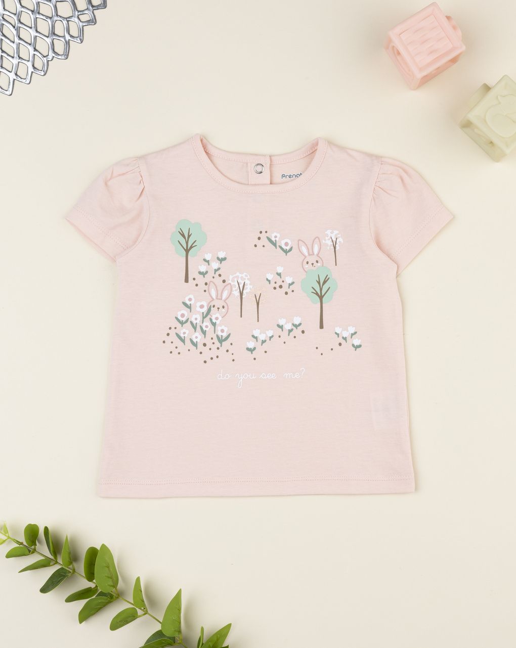 Prenatal Girl Pink Forest Print T-Shirt