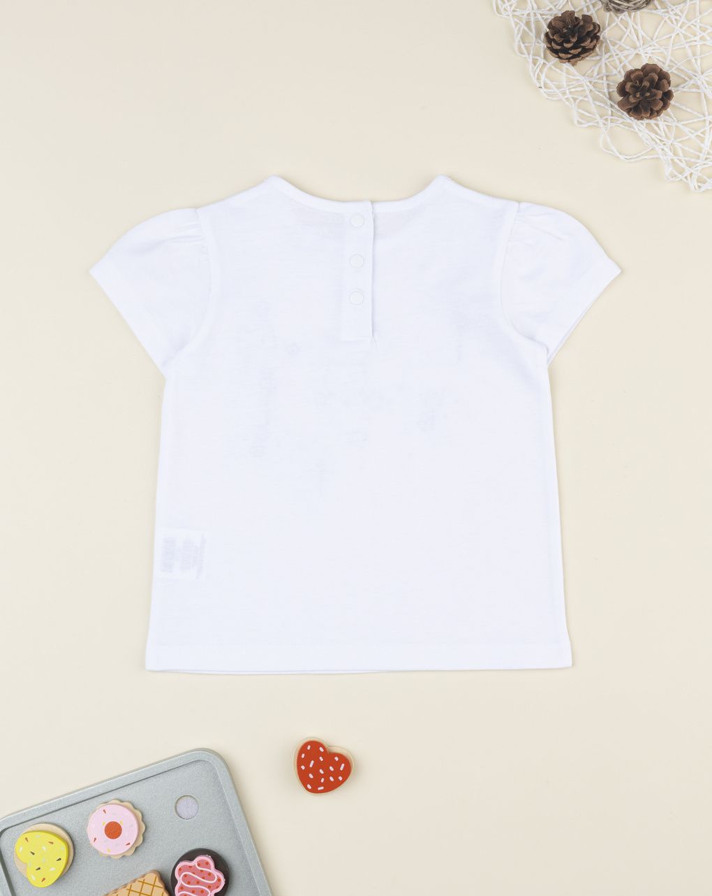 Prenatal Girl White Woodland Print T-Shirt