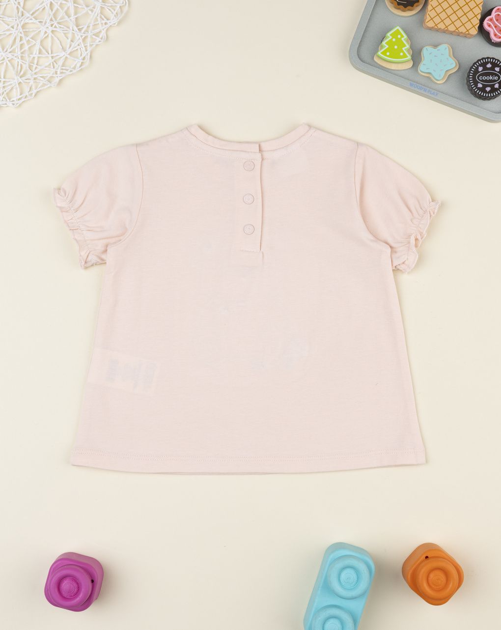 Prenatal Girl Pink Bear Patch T-Shirt