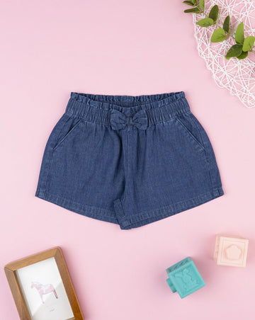Prenatal Girl Dark Chambray Short