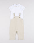Prenatal Newborn Boy Linen Dungaree + T-Shirt Set