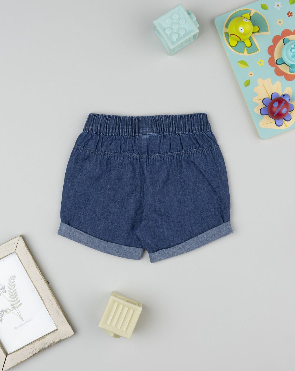 Prenatal Newborn Boy Dark Denim Short