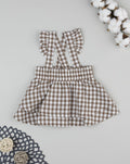 Prenatal Girl Brown Gingham Dress