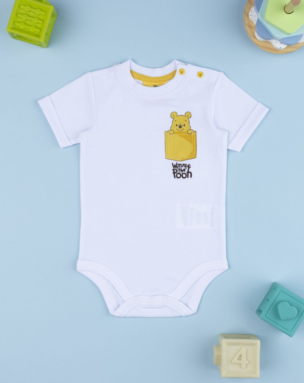 Prenatal Boy Short Sleeve Winnie the Pooh Bodysuit