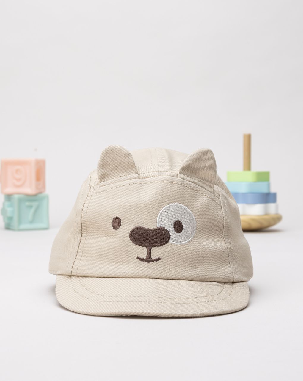 Prenatal Boy Beige Animated Visor Hat