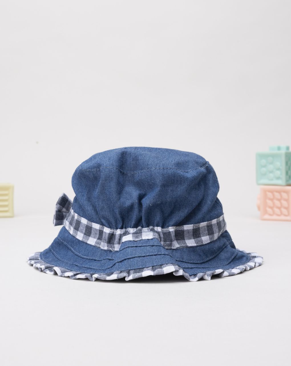 Prenatal Girl Gingham Bow Bucket Hat
