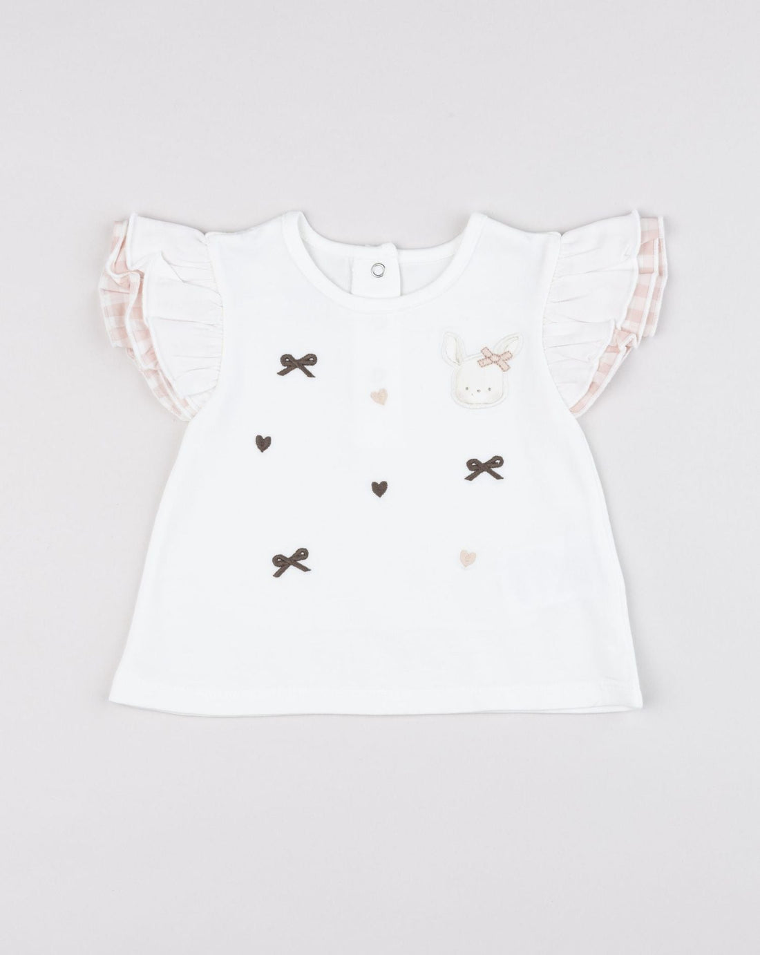 Prenatal Girl Cream Flutter Sleeve T-Shirt