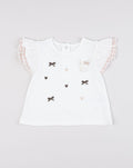 Prenatal Girl Cream Flutter Sleeve T-Shirt