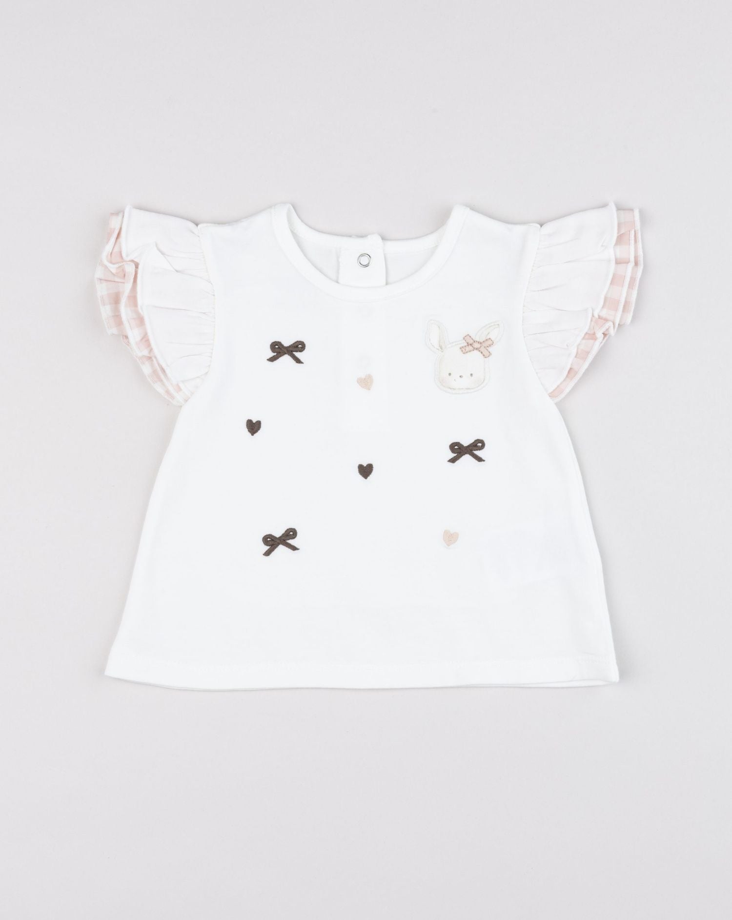 Prenatal Girl Cream Flutter Sleeve T-Shirt