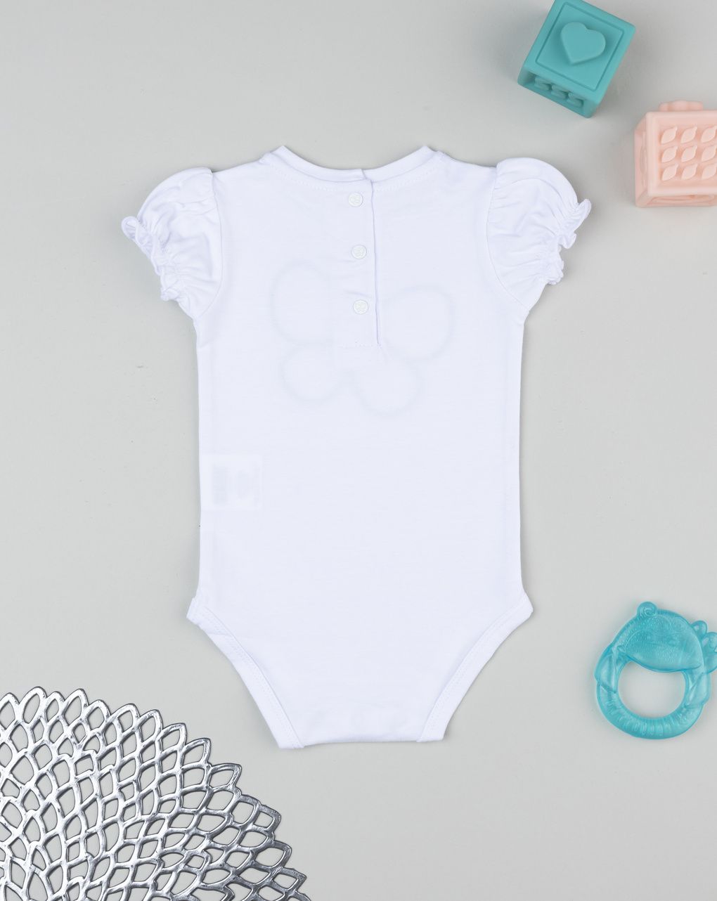 Prenatal Girl Butterfly Denim Bodysuit