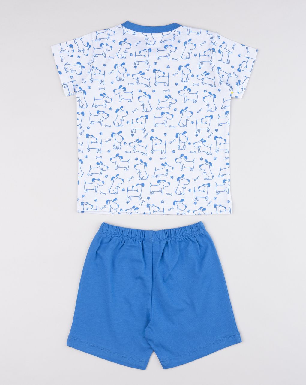 Prenatal Boy Blue Short Puppy Print Pyjama