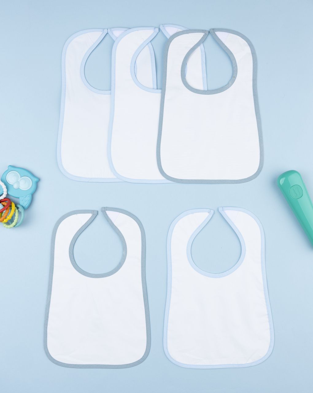 Prenatal Pack of 5 Boy Laminated Bib