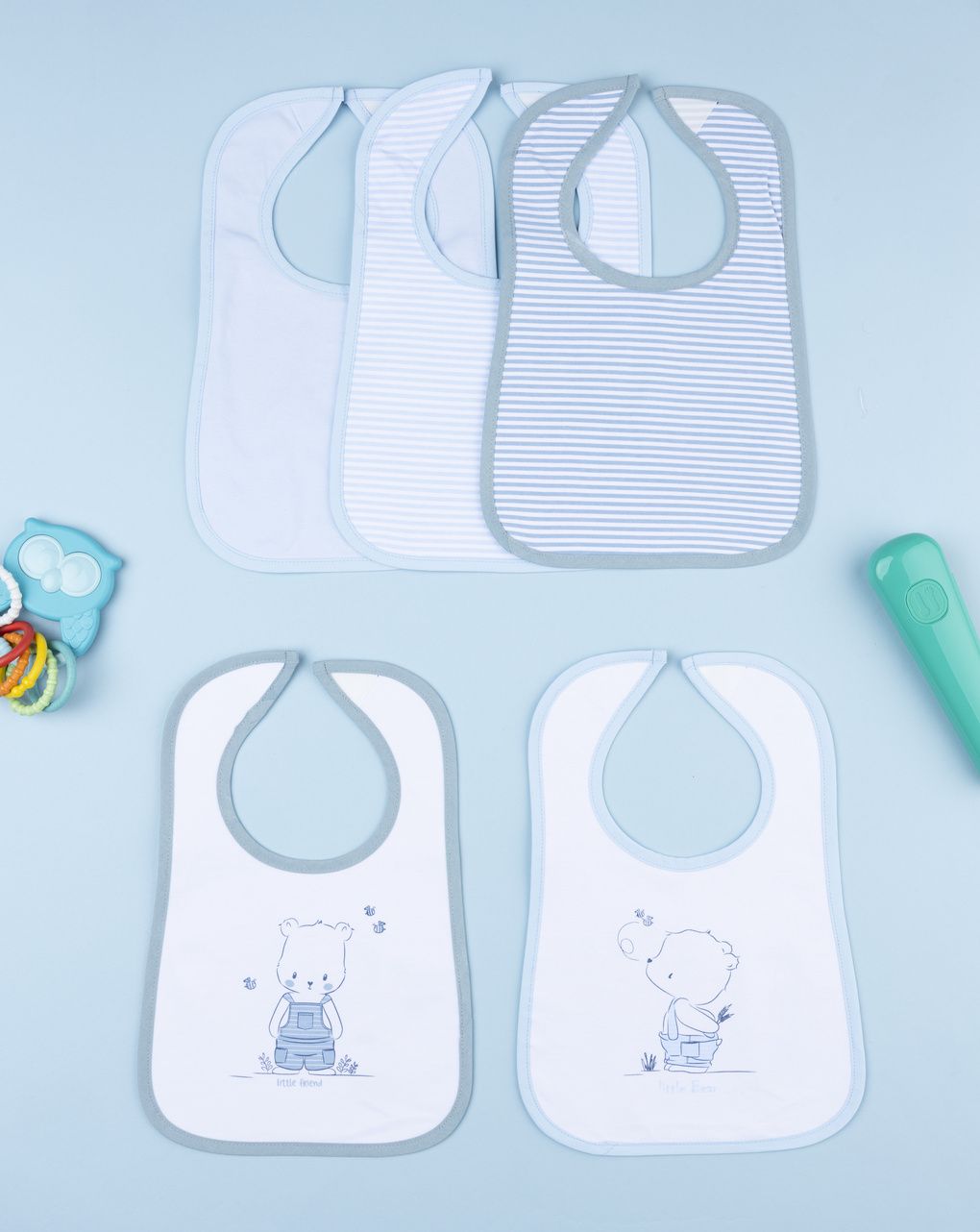Prenatal Pack of 5 Boy Laminated Bib