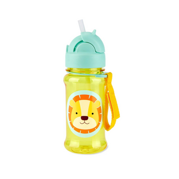 Zoo Tritan Straw Bottle - Lion