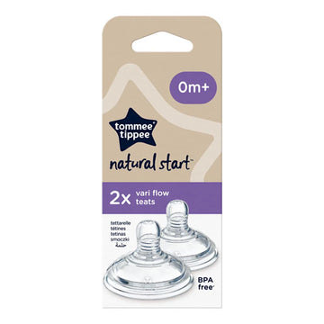 Tommee Tippee Natural Start Baby Bottle Vari Flow Teats – 2pcs