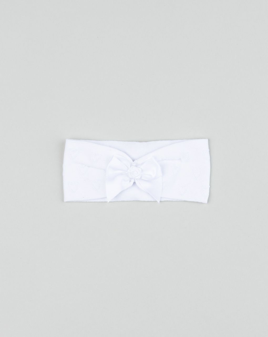 Prenatal White headband for baby girl with bow