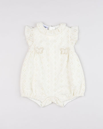 Prenatal Elegant broderie anglaise romper for baby girl