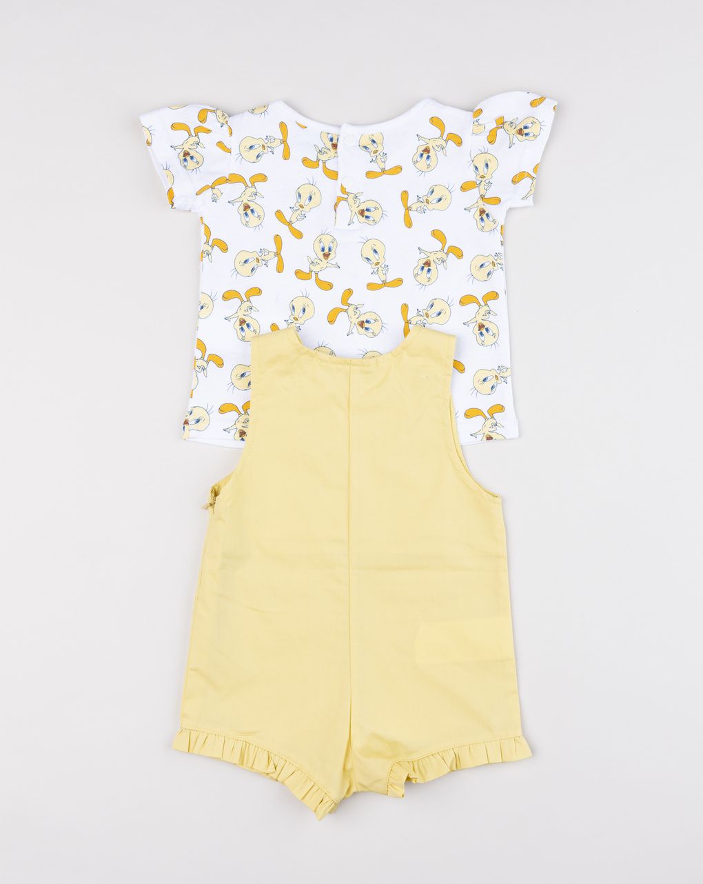 Prenatal Tweety dungarees and t-shirt set for girls