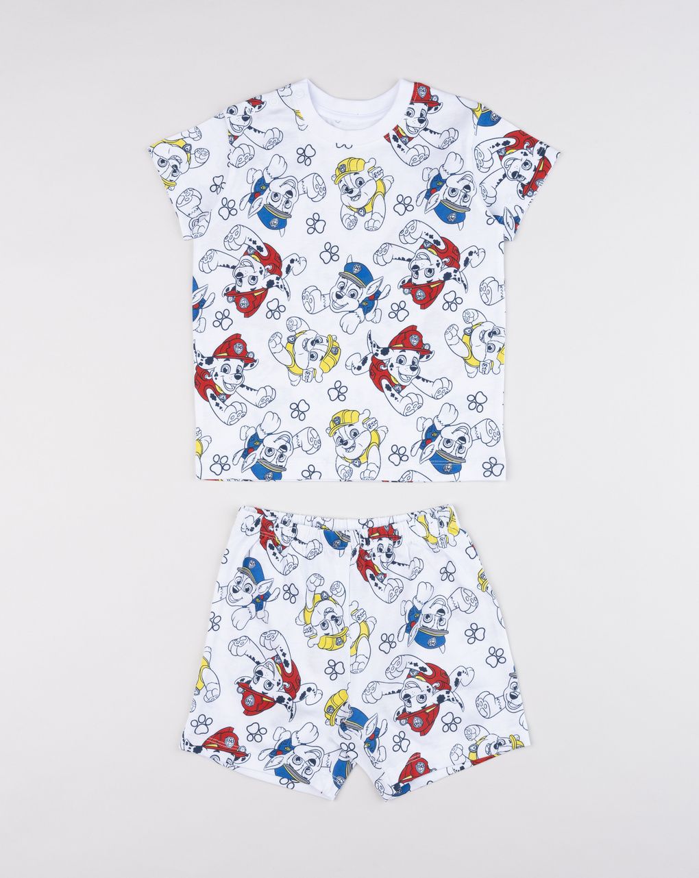 Prenatal White Paw Patrol short pajamas for boys