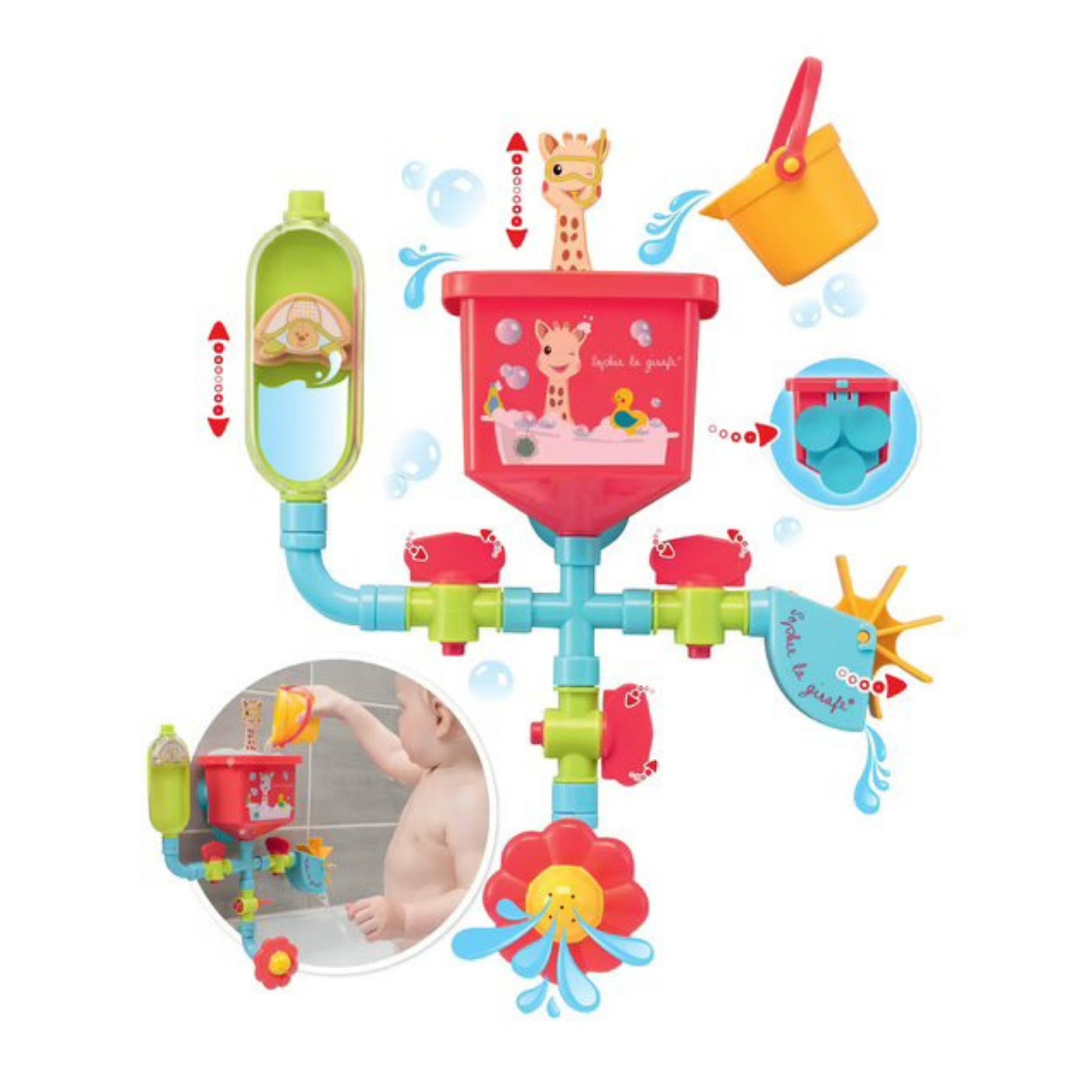 Sophie La Girafe Crazy Pipes Bath Toy With Maracas Rattle | Prenatal, Babies, Nusring, Cybex, Avent Bath Toy