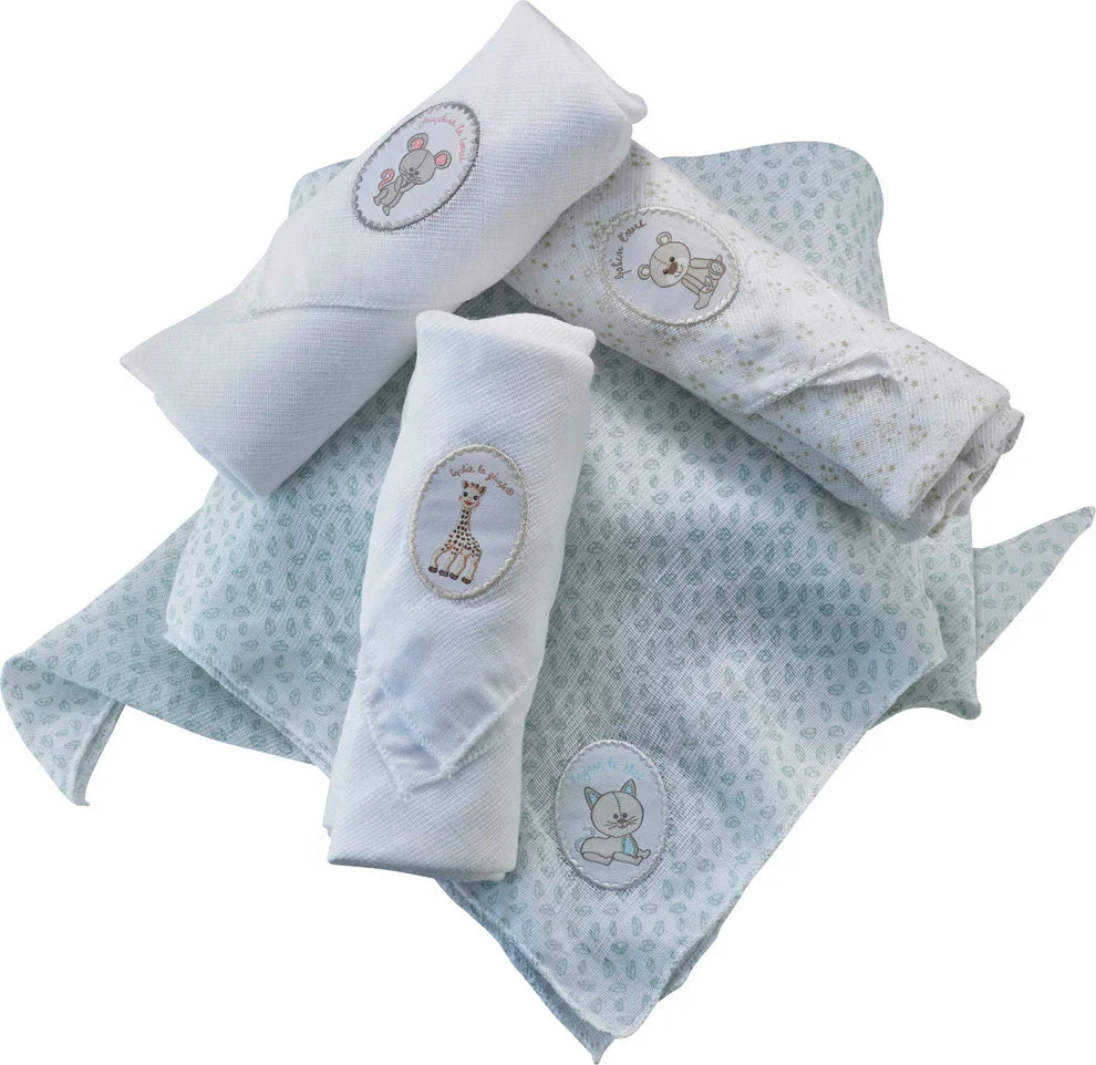 Sophie La Girafe Set of 4 Muslins 70x70 cm Muslin