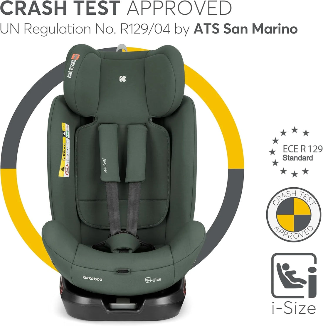 Kikkaboo  i-Moove 2 i-Size, 40-150 cm, 360° Rotation, ISOFIX