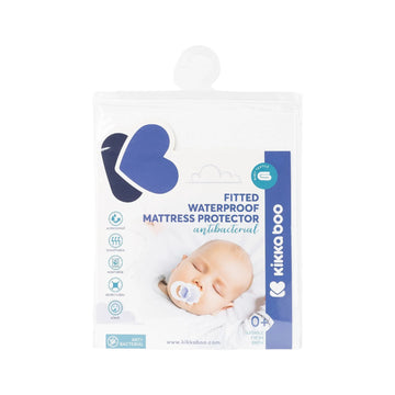 Kikkaboo Mattress Protector Fitted - Antibacterial | Prenatal, Babies, Nusring, Cybex, Avent Mattress Protector
