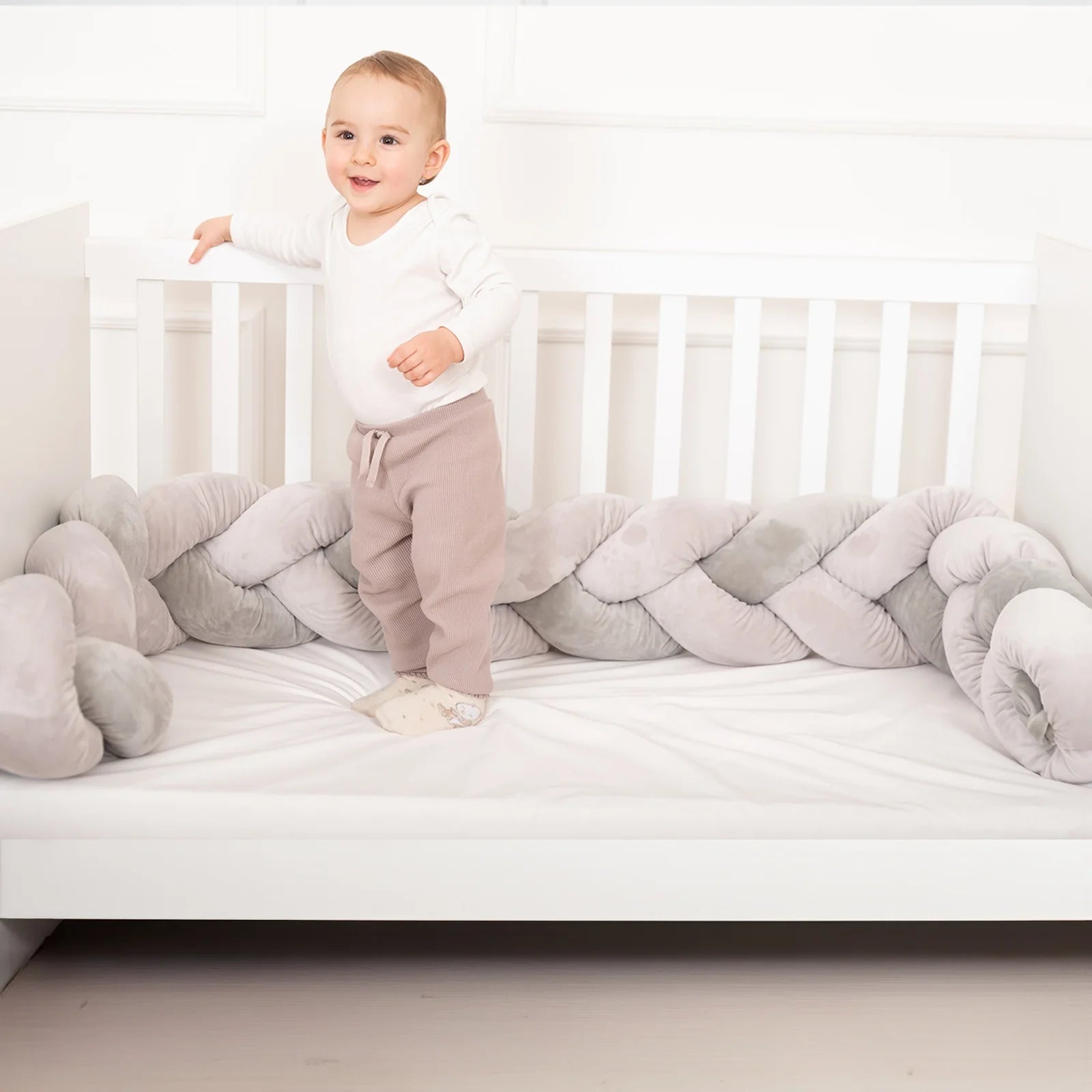 Kikkaboo Braided Bumper 210Cm 3 Braids | Prenatal, Babies, Nusring, Cybex, Avent Crib Bumper