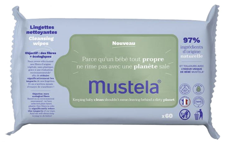Mustela Avocado Cleansing Wipes 60 Wipes | Prenatal, Babies, Nusring, Cybex, Avent Wipes
