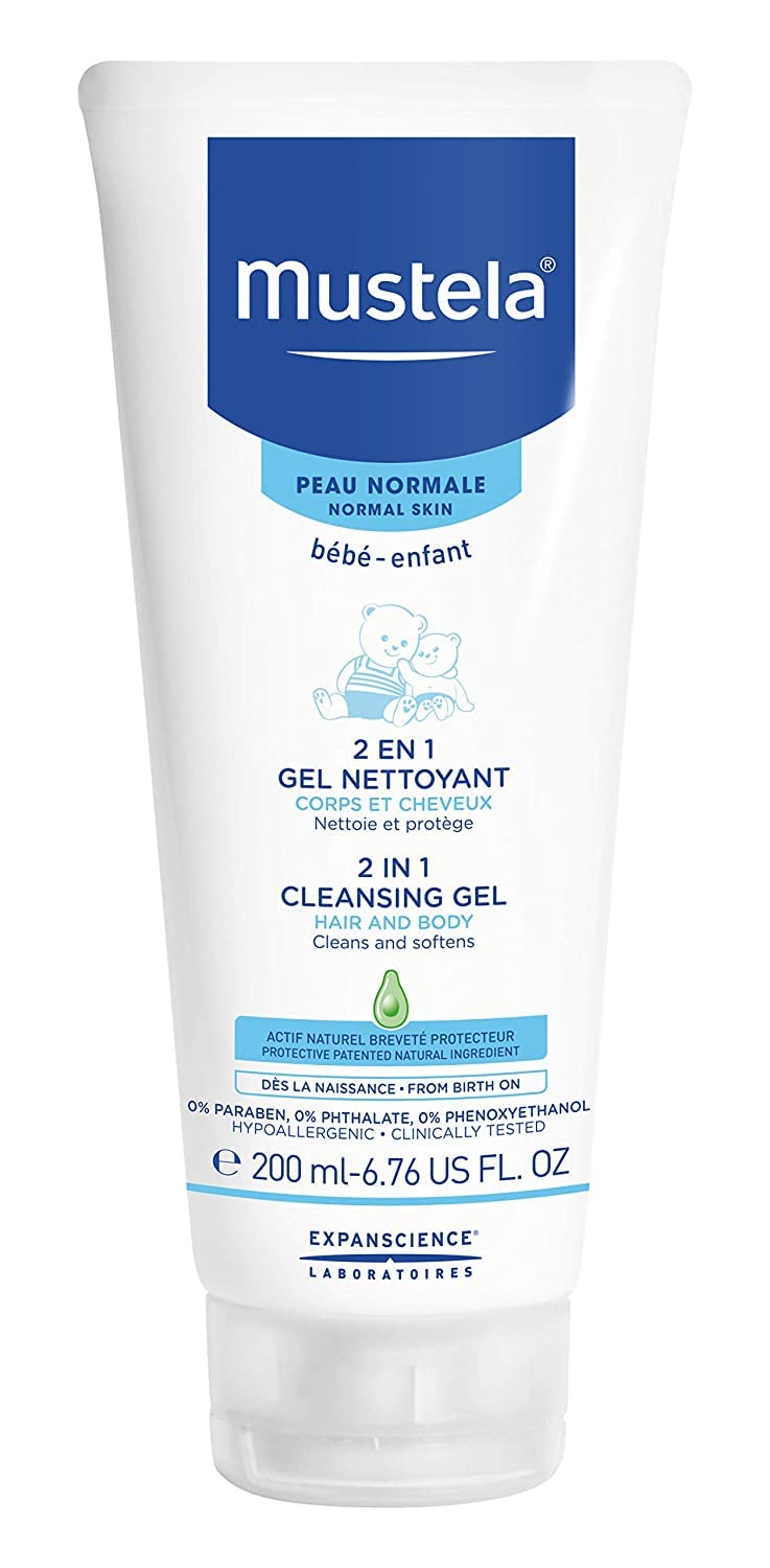 Mustela 2-in-1 Body & Hair Cleansing Gel - For Normal Skin 200ml | Prenatal, Babies, Nusring, Cybex, Avent Cleanser