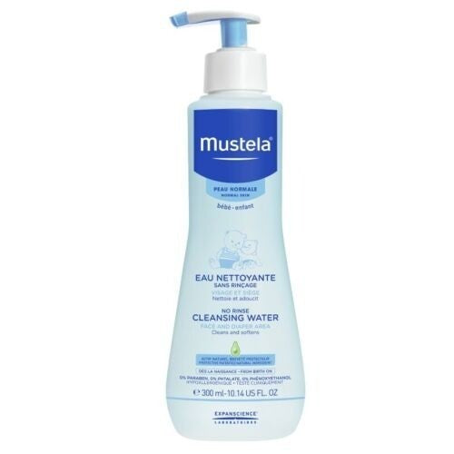 Mustela No Rinse Cleansing Water Face & Diaper Area 300ml | Prenatal, Babies, Nusring, Cybex, Avent Cleanser