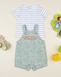 Prenatal Green Lion King dungarees set for boys