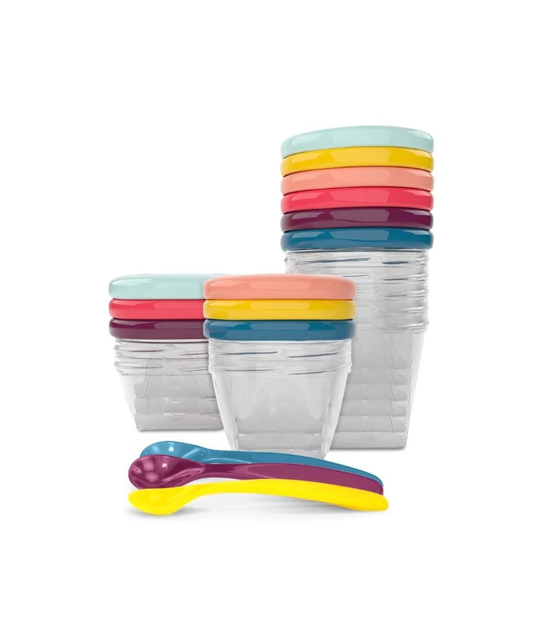 Babymoov Multi-Sized Baby Food Storage + 3 Soft Feeding Spoons Cutlery USA, Lebanon